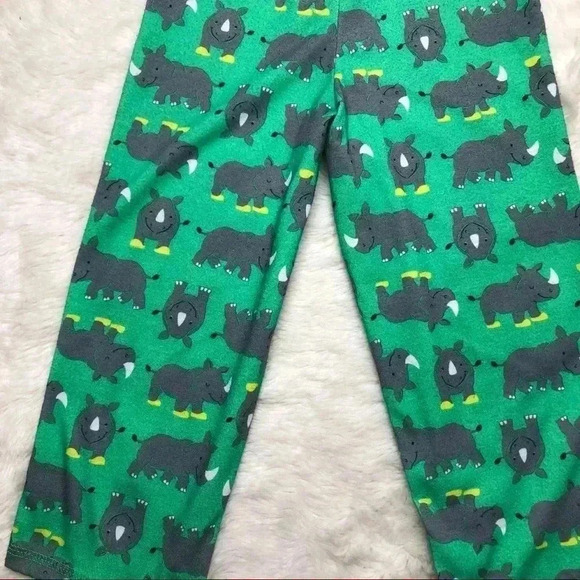 Just One You By Carter’s Rhino Pajama Pants Green  & Grey Size 4T - Picture 12 of 16